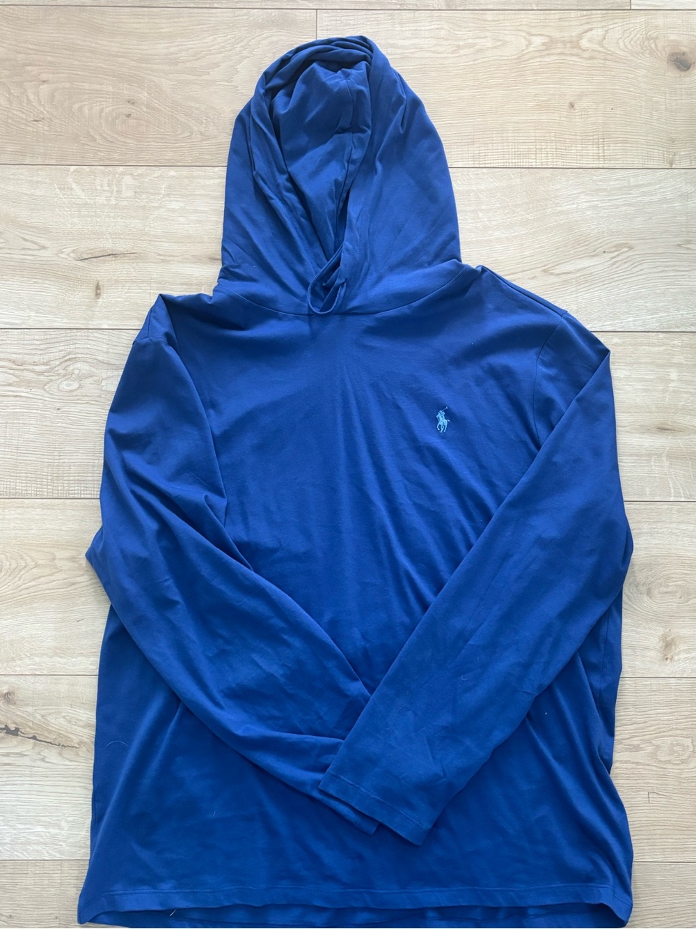 Polo by Ralph Lauren Royal Blue Hooded Long-Sleeve Cotton Tee